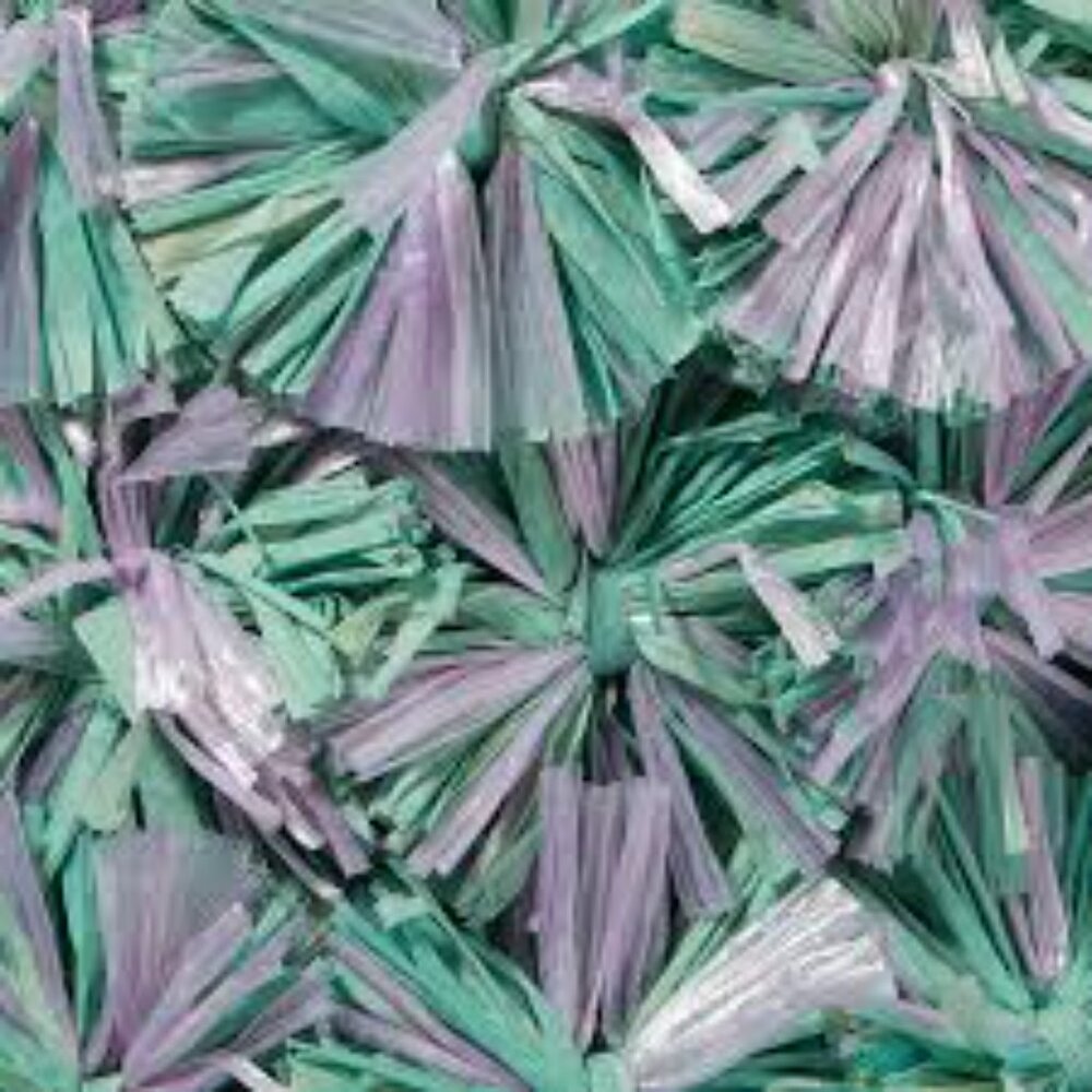 NWT Lele Sadoughi Straw Confetti Green Bucket Sun Vacation Hat - Picture 5 of 5